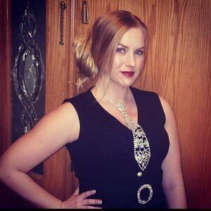 Vintage Black Dress with Bejeweled Belt